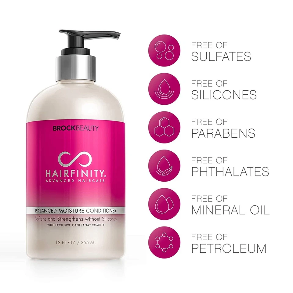 Acondicionador Hairfinity Balanced Moisture Biotina - Sin silicona y sulfatos  Foto 3 de 4