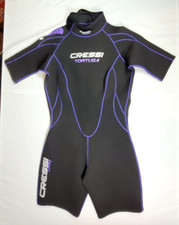 CRESSI Lady WOMEN'S SHORTY WETSUIT IN BLACK AND LAVENDER XXL/6