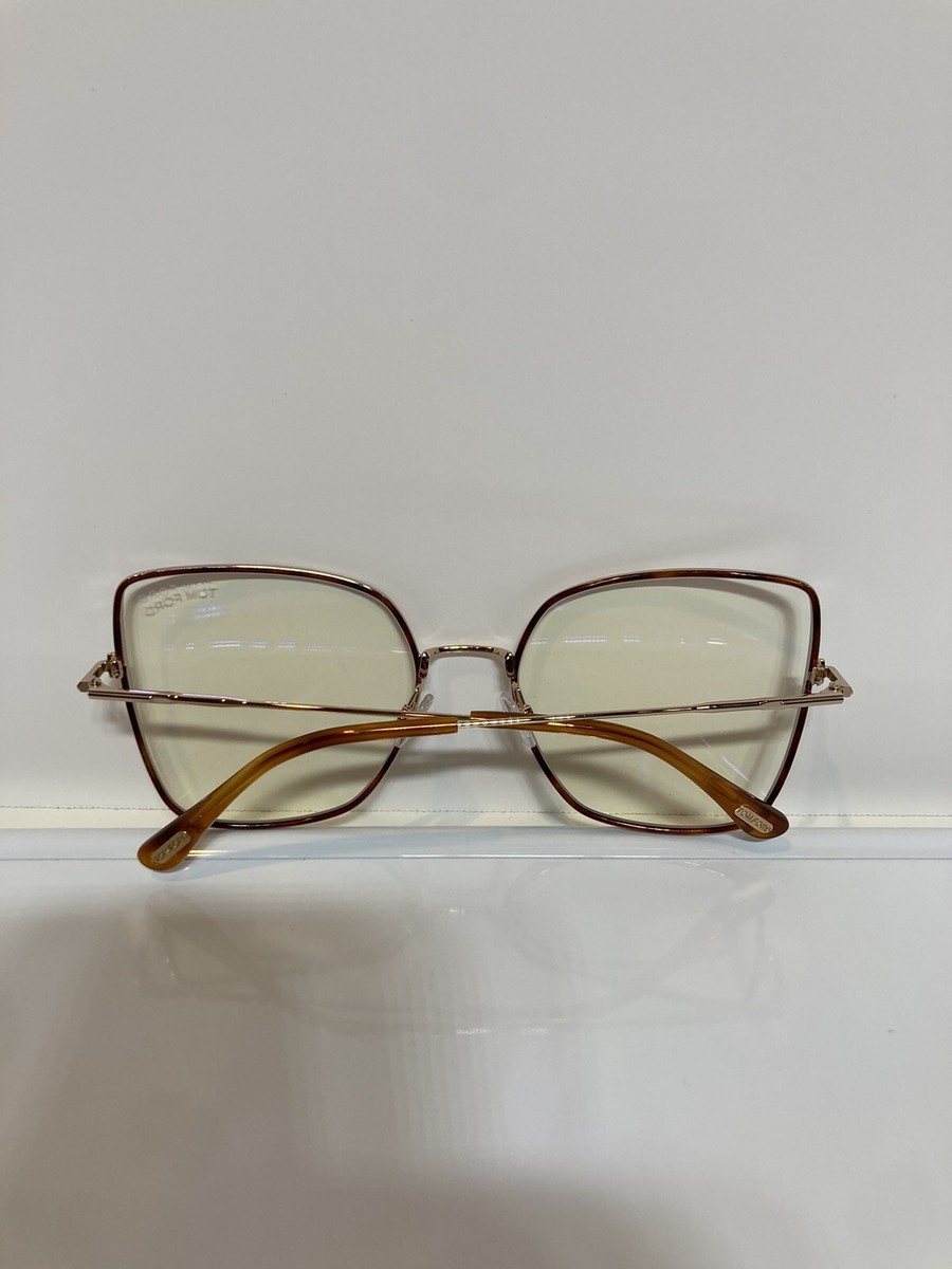 NIB Tom Ford TF 5630 052 Gold Havana Woman Woman Eyeglasses 56mm