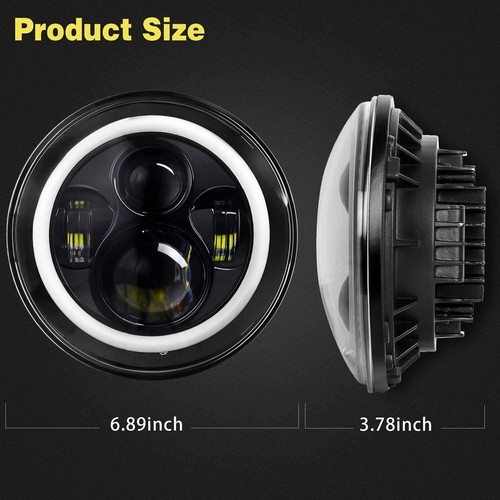 Kit combinado de faros LED 7" ROJO halo para Jeep Wrangler JL Gladiator 18-2021 9" - Imagen 7 de 13