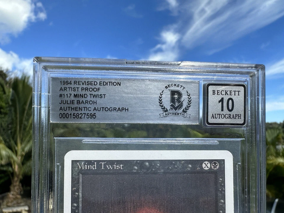 MIND TWIST, ARTIST PROOF, REVISED, 1994 MTG, JULIE BAROH, BAS 10! - Image 3 of 3