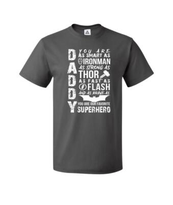 Daddy Superhero Gift for Father Hero Pre-shrunk Mens Graphic T-Shirt - Size S