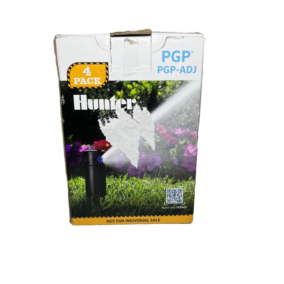 Hunter PGP Rotor Sprinkler Heads Pack of 4 with Adjustment Tool Black