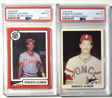 1989-90 BYN Puerto Rican League Roberto Alomar #C2 & #4 -COMPLETE SET OF 2 – PSA