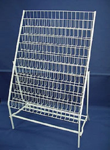 GREETINGS CARD POINT OF SALE WHITE WIRE DISPLAY STAND SHOPFITTINGS RETAIL Rack