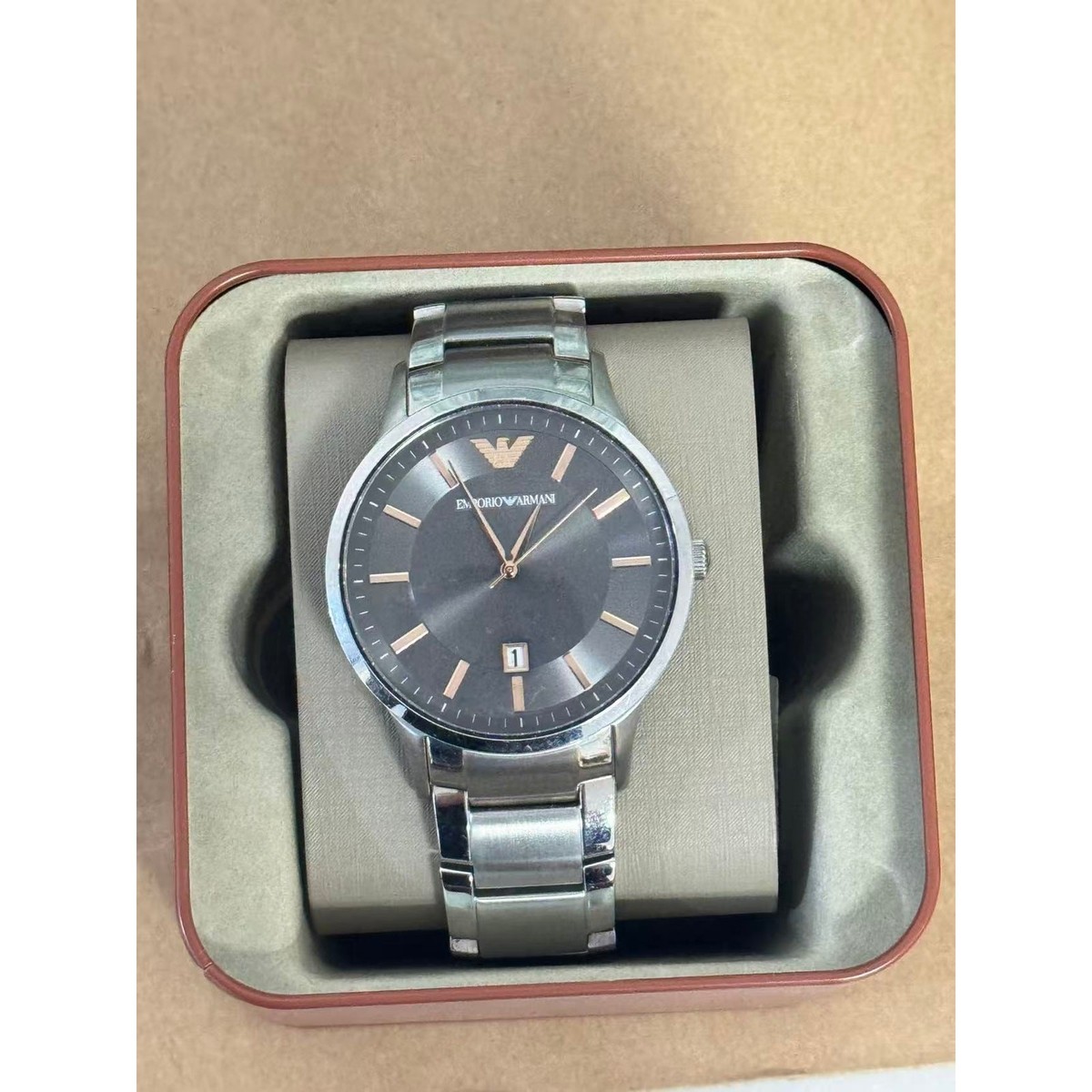 Emporio Armani AR11179 Renato Quartz Black Dial Men's Watch | eBay
