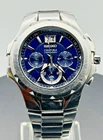 Vintage Seiko Coutura Chronograph Watch Sapphire Big Date Blue Dial 7T04-0AB0