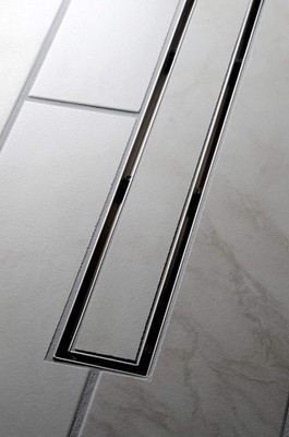 Oatey 32in. Stainless Steel Linear Shower Drain with Tile-In Pattern Drain Cover