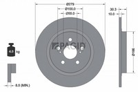 2X Pagid Bremsscheibe 55283NC FüR Toyota Urban Cruiser 4WD NLP115_ NLP115R Lexus