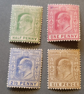 Stamps Bahamas Scott #44-7 hinged