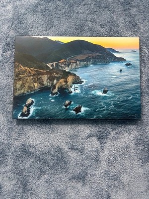 Large Framed Big Sur Coastline Print   Bixby Bridge Ocean Landscape