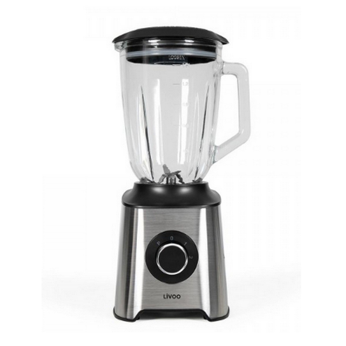 Blender Livoo 600W à double vitesse et fonction pulse argent
