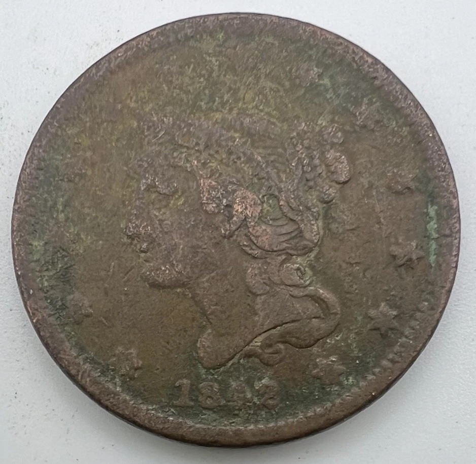 れいぺちページ Circulated 1842 Year Braided Hair Large Cents (1839-1857) for sale