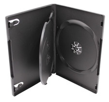 5pc Black DVD 3-Disc Replacement Case 14mm Premium Movie Storage Shell Case