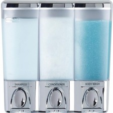 Clear Choice Shower Dispenser 3 Chamber, Wall Mount Shower Soap Pump Dispense...