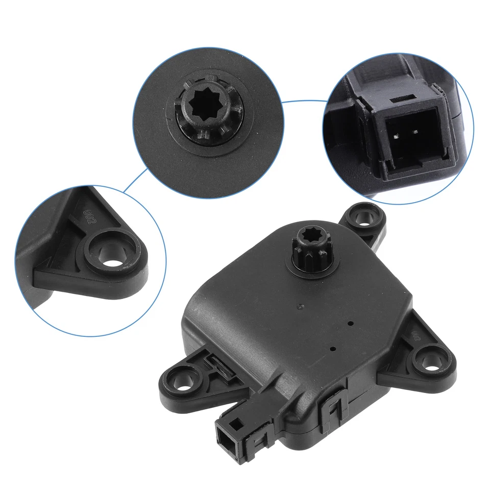 AC Heater Blend Door Actuator Single Custom for Chrysler Aspen 2007-2009 Black - Image 3 of 4
