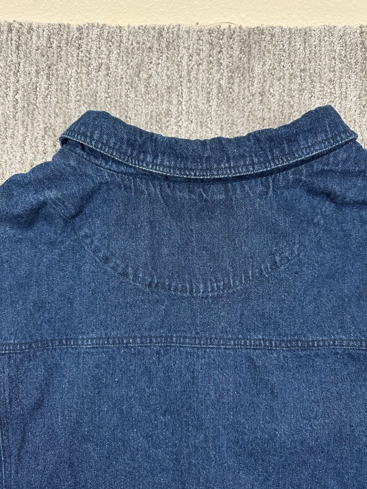 Liberty Blues Denim Jacket Mens 5XLT Blue Stretch Denim Dark Wash biker trucker image 3