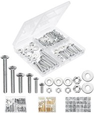 Nuts  Bolts Assortment Kit 113 pcs Galvanized Iron M4 M5 M6 Metric Assorted