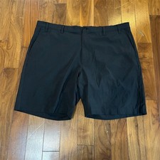 PGA Tour Men's Black Chino Golf Shorts Lightweight Casual Check Measurements
