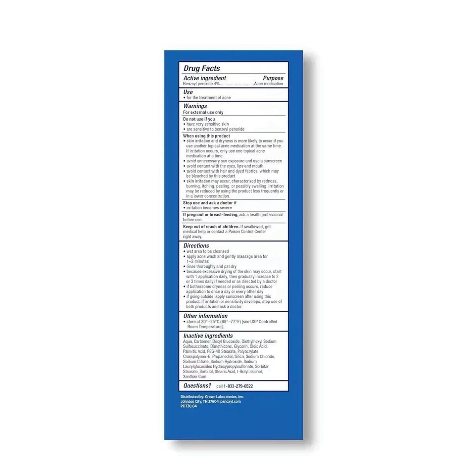 PanOxyl, Acne Foaming Wash, Benzoyl Peroxide 10%/4% , 5.5 oz DE - Bild 2 von 4