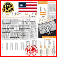 Non-Insulated Butt Connectors Kit 284pcs 26-6 Gauge Tinned Copper Crimp Splice
