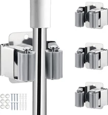 3PCS Broom and Mop Holder, Heavy Duty Garden Tool Organizer Rack Rake and Shovel