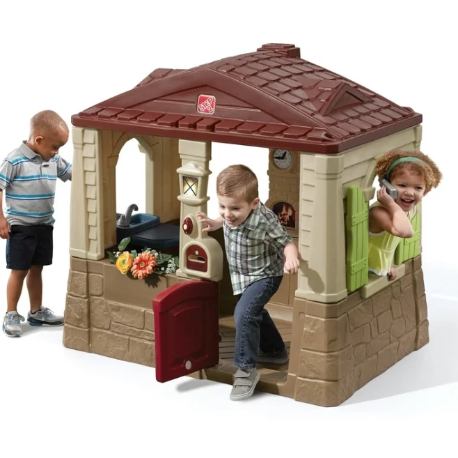 Step2 Neat & Tidy Cottage II Marrón Casa de Juegos Plástico Niños Exterior Juguete, Marrón Foto 2 de 3