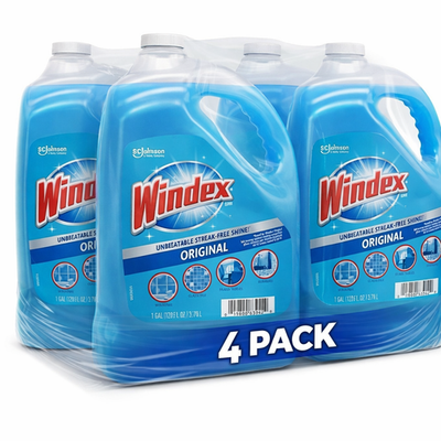 #ad 4 x Windex Original Glass Cleaner 4 spray bottles 4 x 128 fl. oz. Refill $61.99