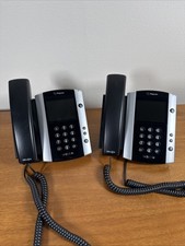  2 Polycom VVX500 PoE Business Media phones only No Power Supply Tested