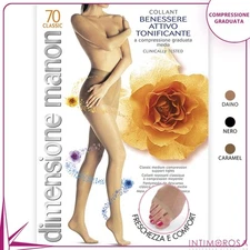 Cabifi Manon 70 Graduated Compression Tights Restful Open Toe