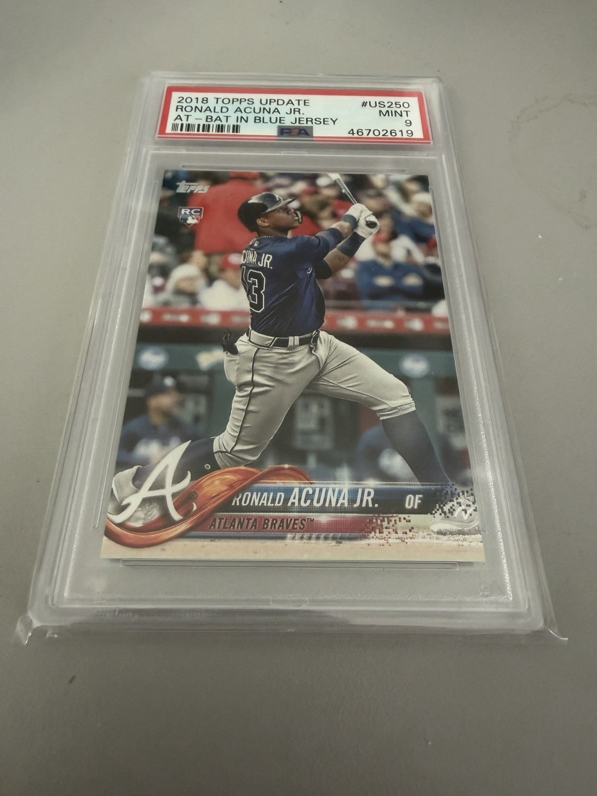2018 Topps Update Ronald Acuna Jr RC #US250, PSA 9 MINT 