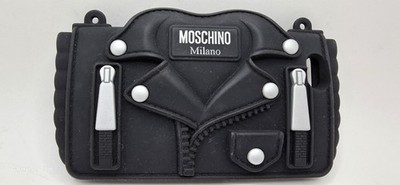 FW16 Moschino Couture Jeremy Scott Black Biker Jacket CASE FOR  iPhone 6 / 6S