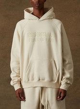 Size XL BRAND NEW Fear of God Essentials Eggshell Hoodie 100 Authentic Verified
