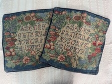 Two 15inch square, tapestry Cushion covers, zip opening