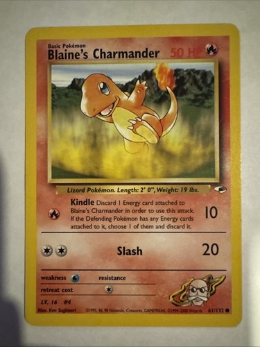 Pokemin Blaine's Charmander 061/132 Gym Heroes Regular Unlimited