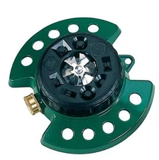 Metal Base, Green 15024 ColorStorm 9-Pattern Turret Sprinkler with Heavy-Duty...