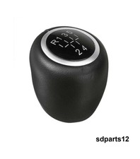 5-Gang Schaltknauf Kunstleder Schwarz Chrom für Opel Vectra C Facelift 2005-2008