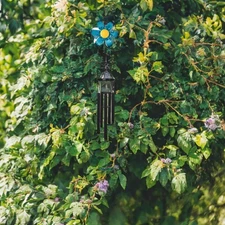 41"Long Flower with Dragonfly Wind chime Ornament Garden Patio Decor Unique Gift