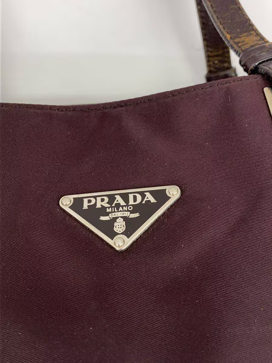 PRADA Handbag Nylon BRD Solid BR2293 Authentic Ra… - image 5