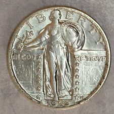 1926-P Standing Liberty Quarter 25C - EXCELLENT TYPE COIN -  Quality Luster!