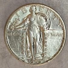 1926-P Standing Liberty Quarter 25C - EXCELLENT TYPE COIN -  Quality Luster!