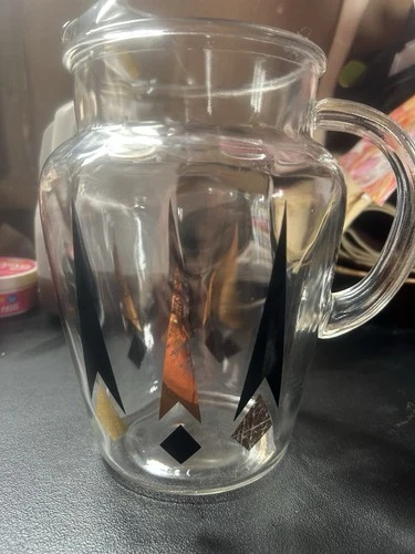 Vintage mid century glass anchor hocking pitcher