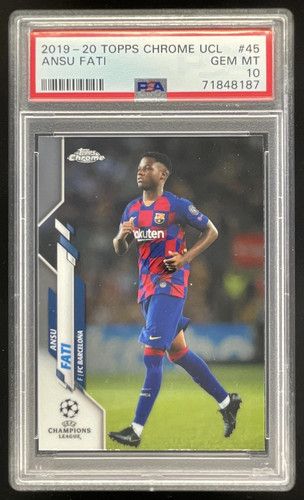 Ansu Fati #45 2019 Topps Chrome UEFA Champions League card