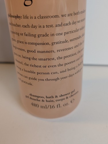 Philosophy Amazing Grace 3 in 1 shampoo gel bagno e doccia 480 ml/16,0 fl. oz. Nuovo - Foto 2 di 3