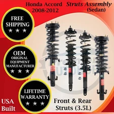 Monroe OEM Front & Rear Struts For 2008-2012 Honda Accord Lifetime Warranty