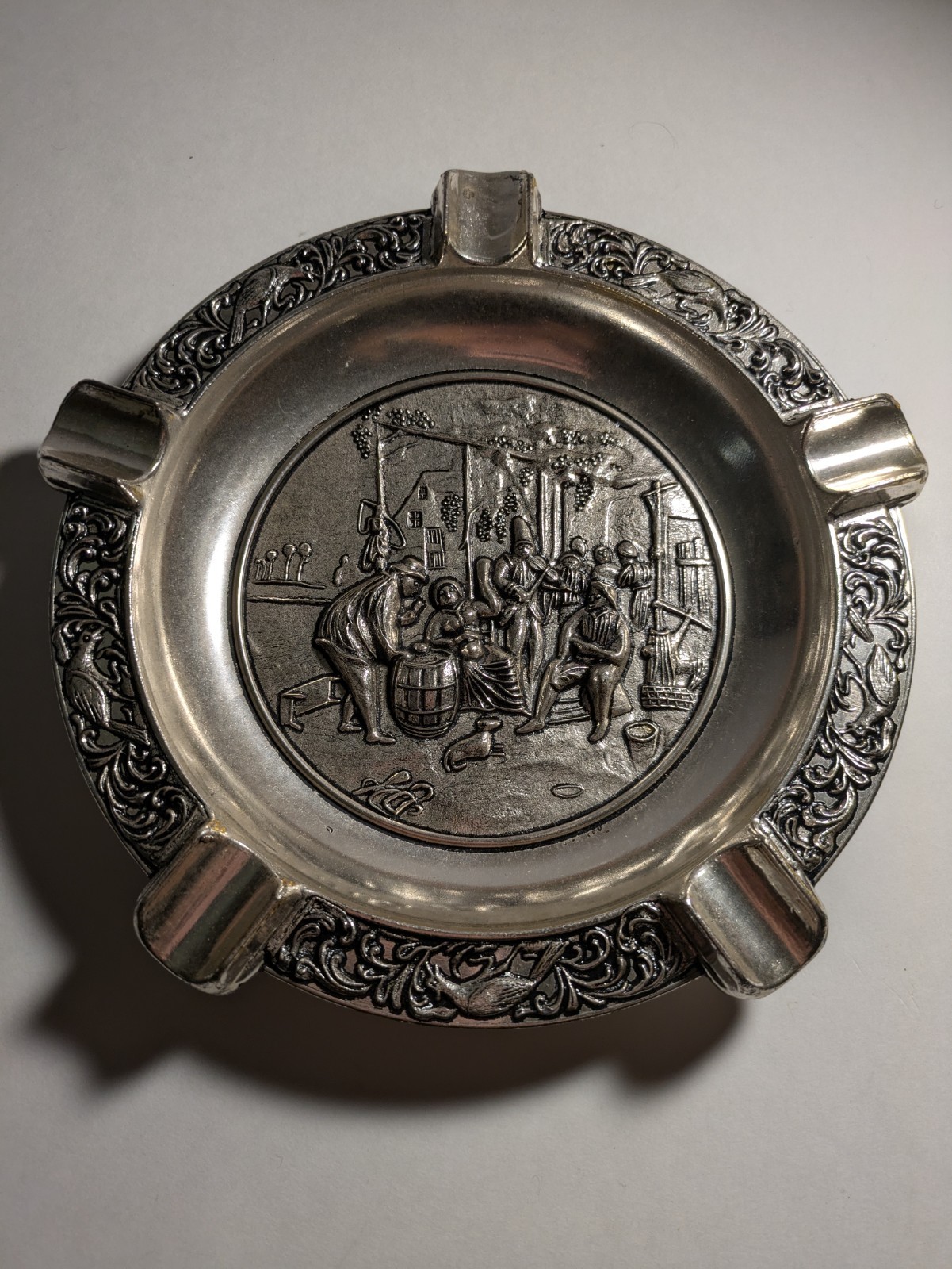 Vintage German Silver-Plated Ashtray Collectible
