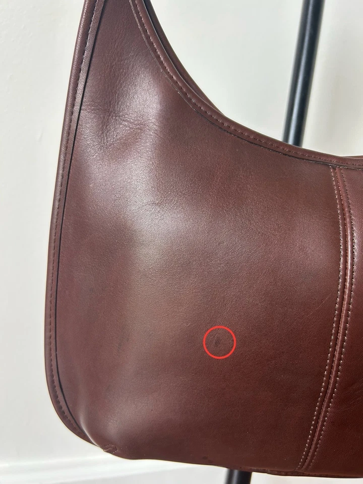 Vintage Y2K 90s Coach Shoulder Bag 9025 Ergo Zip Mahogany Brown No HangTag 1998 - Image 4 of 4