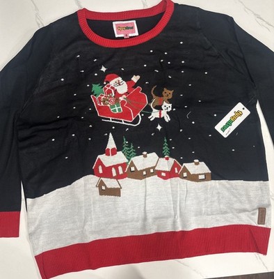 NWT Tipsy Elves Ugly Christmas Sweater Women s Size 3XL  Cats- Santa