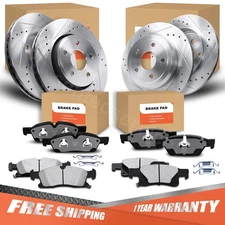 Front Rear Brake Rotor&Brake Pad for 2011-2020 Jeep Grand Cherokee Dodge Durango