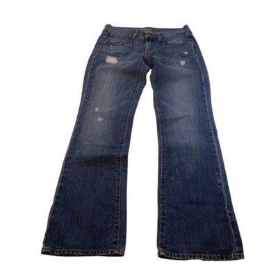 Diva Jeans Women Size 6 Regular Fit Bootcut Blue Denim Distressed Casual